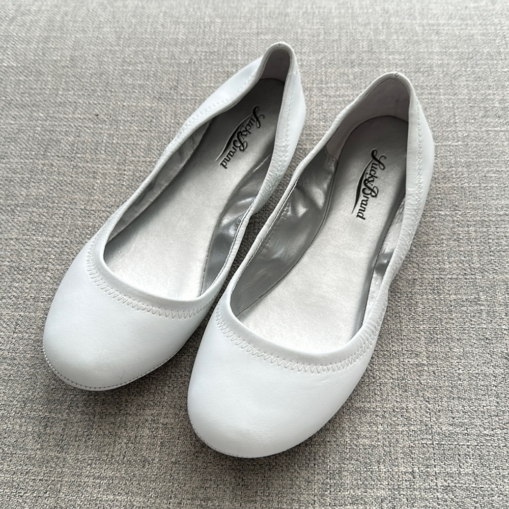 Lucky Brand White Ladies Flats